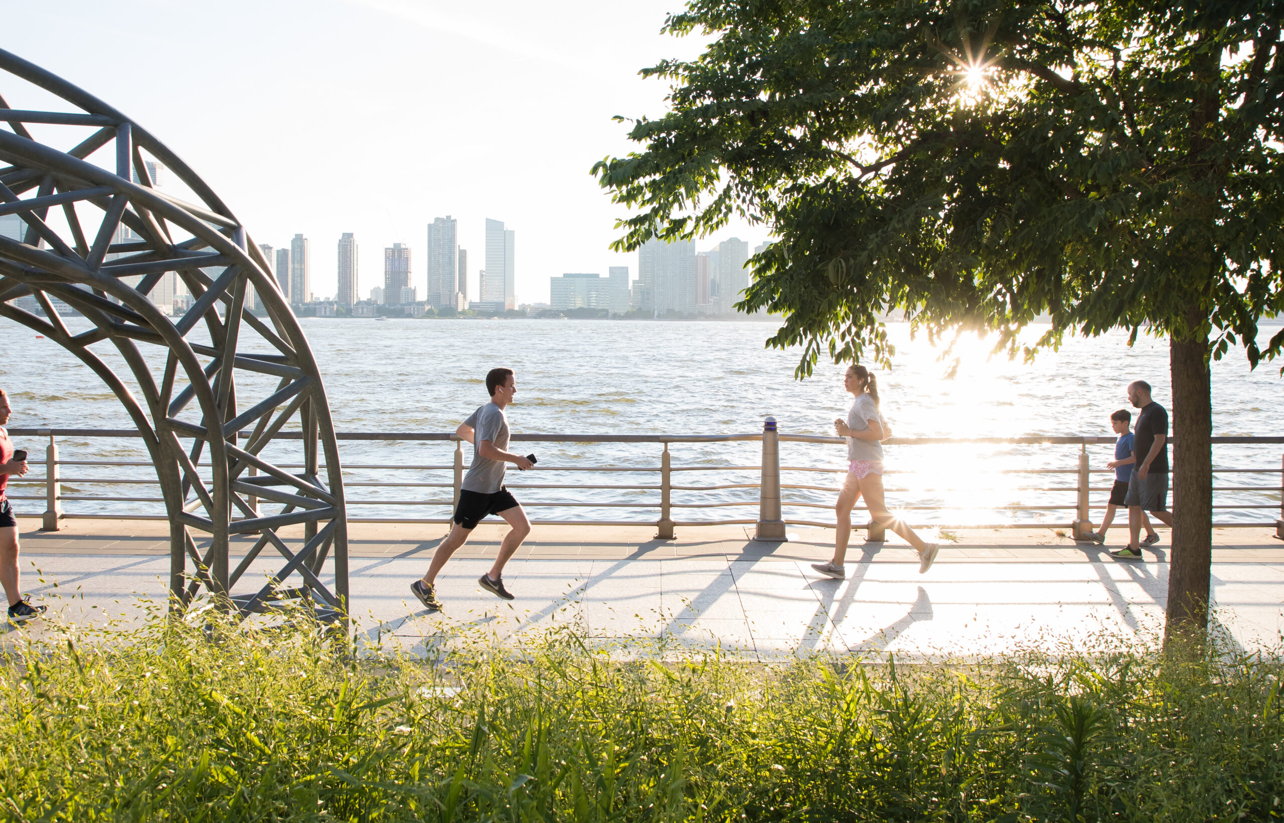 Courir ou marcher au bord de l’Hudson